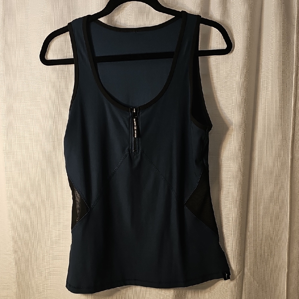X By Gottex Athleticwear Tank Top Blue/green Size Large